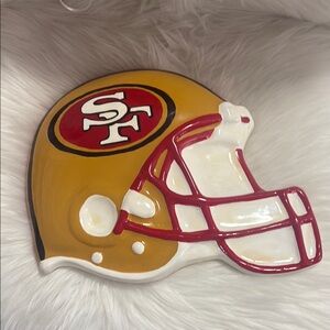 Vintage Ceramic Football Helmet Decor